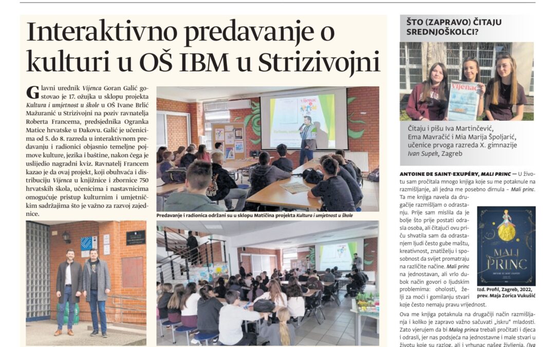 KULTURA I UMJETNOST U ŠKOLI